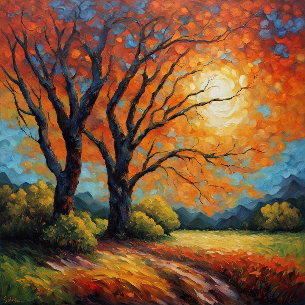 Ethereal Landscapes with Low Clouds and Tree Tops