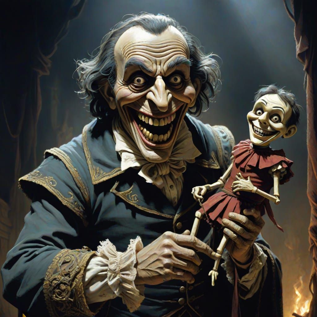 Stern Puppet Master in Horror Portrait