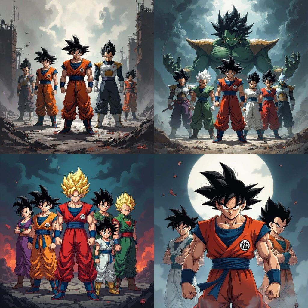Dragon Ball GT Characters Unite in Epic Artistry