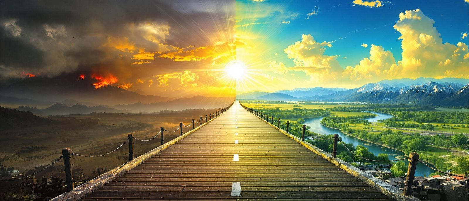 Two Worlds Converge: Stormy Despair Meets Sunny Hope in Cybe...