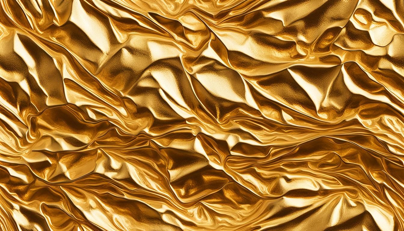 Luxury Gold Leaf Metallic Foil Texture Background