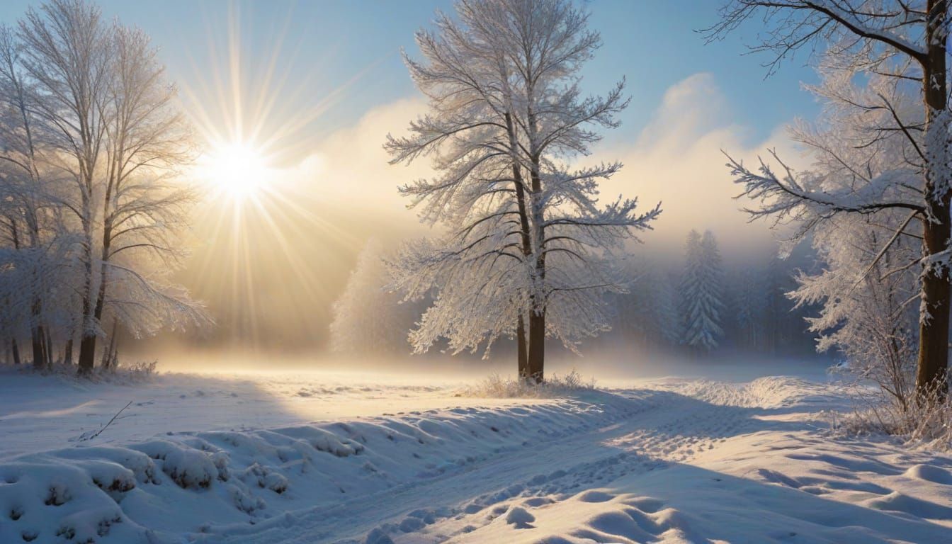 Winter Memory with Divine Sunshine
