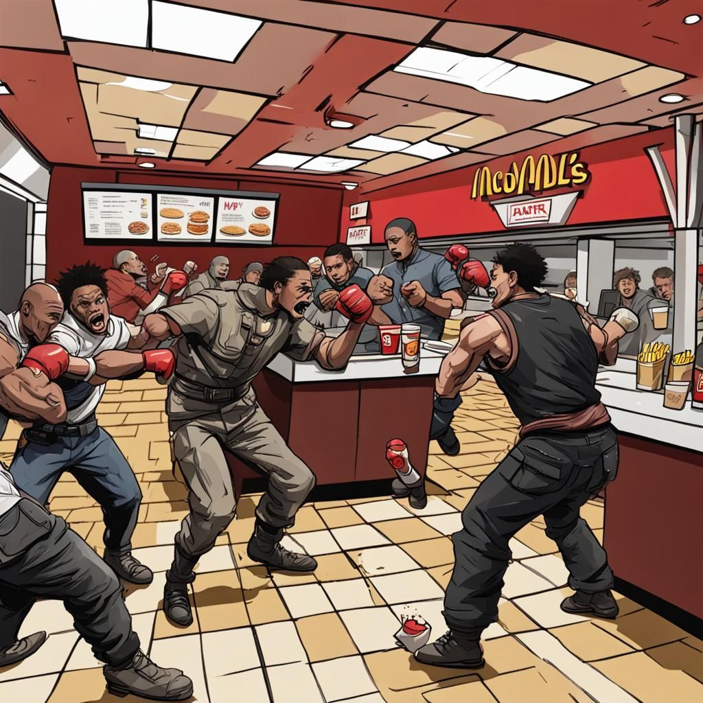 Unexpected Brawl Erupts in McDonald's Restaurant
