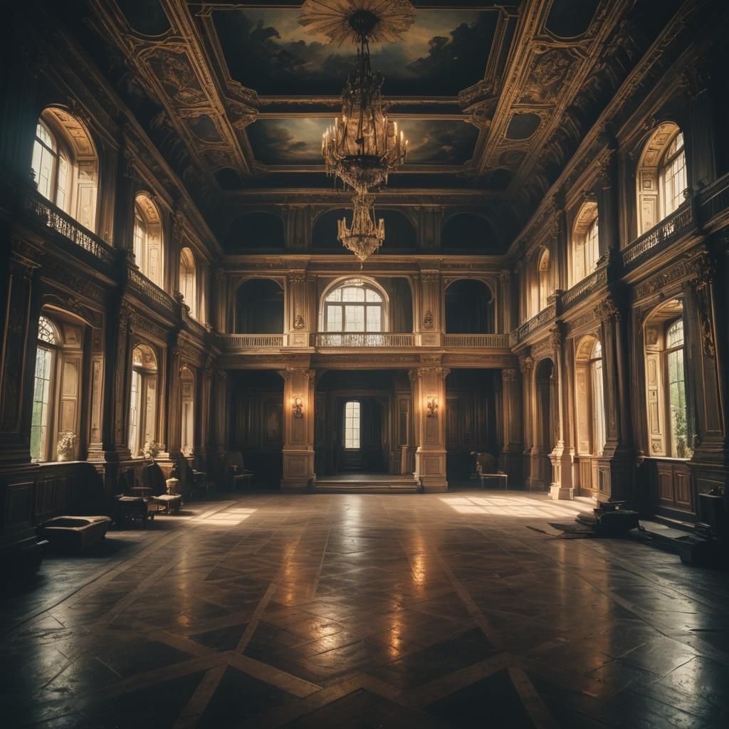 Beautiful Palace Interior in Cinematic Style