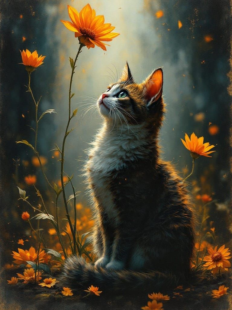 Ethereal Autumn Scene in Cinematic Photography Style