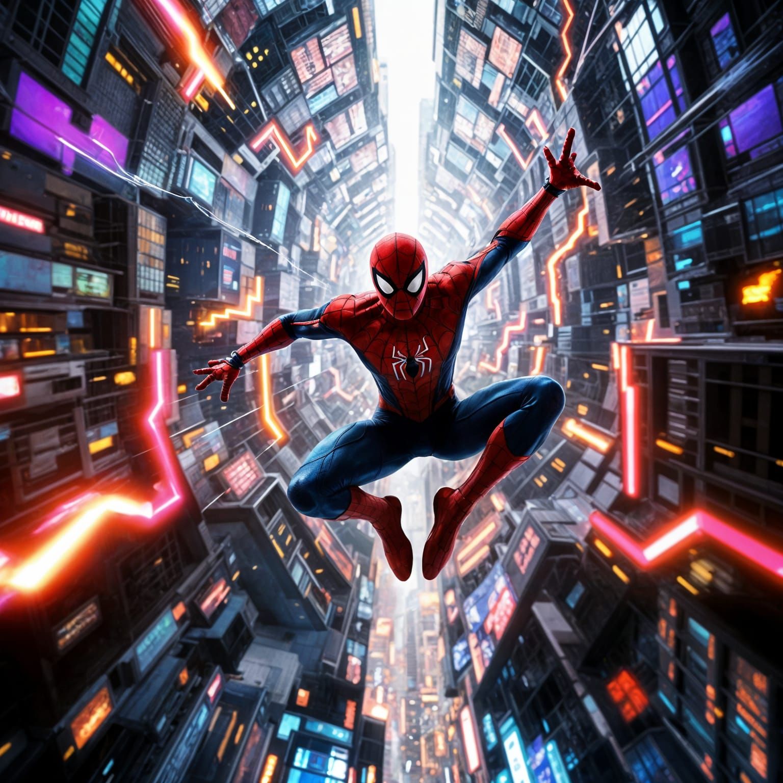 Spider-Man in Multiversal Sci-Fi Kaleidoscope