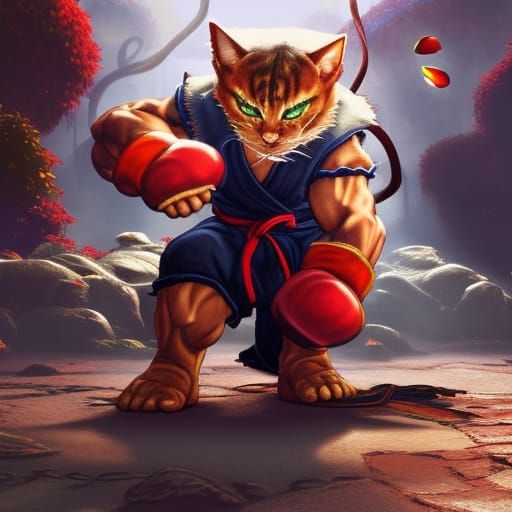 Street Fighter Cats: Detailed Fantasy Concept Art