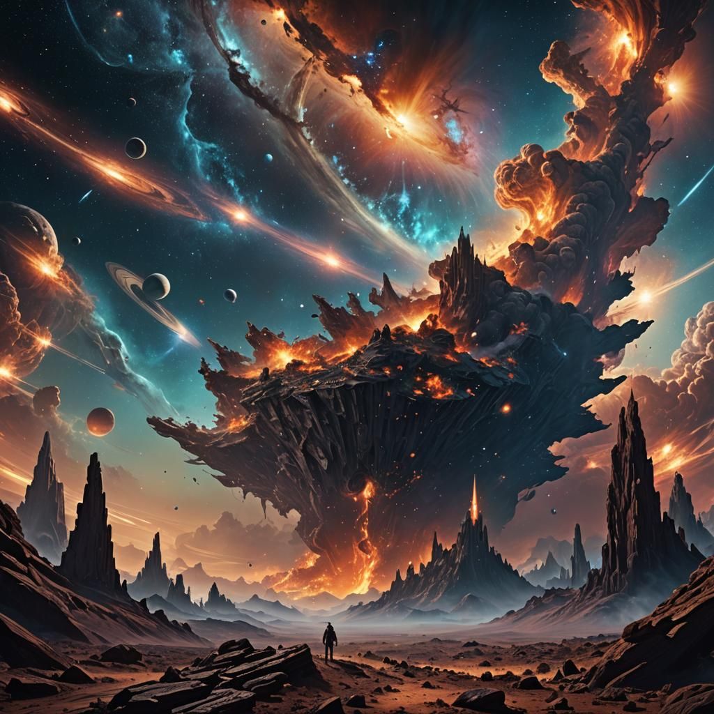 Fantastical Distant Galaxies in Deep Color: Matte Painting