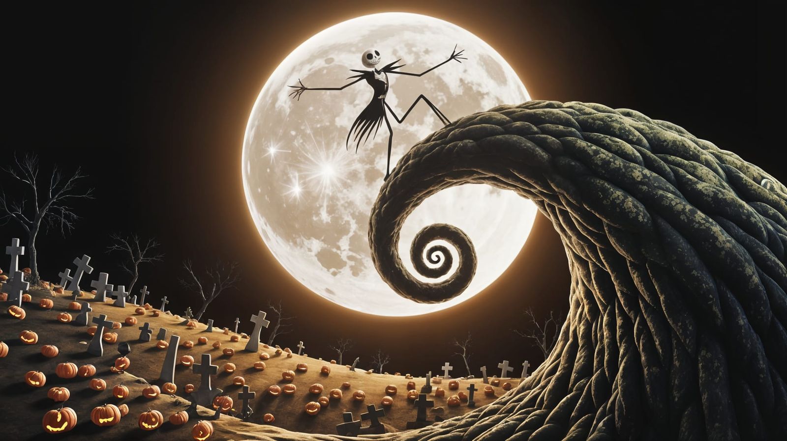 Jack Skellington's Melancholy Song on Spiral Cliff Edge