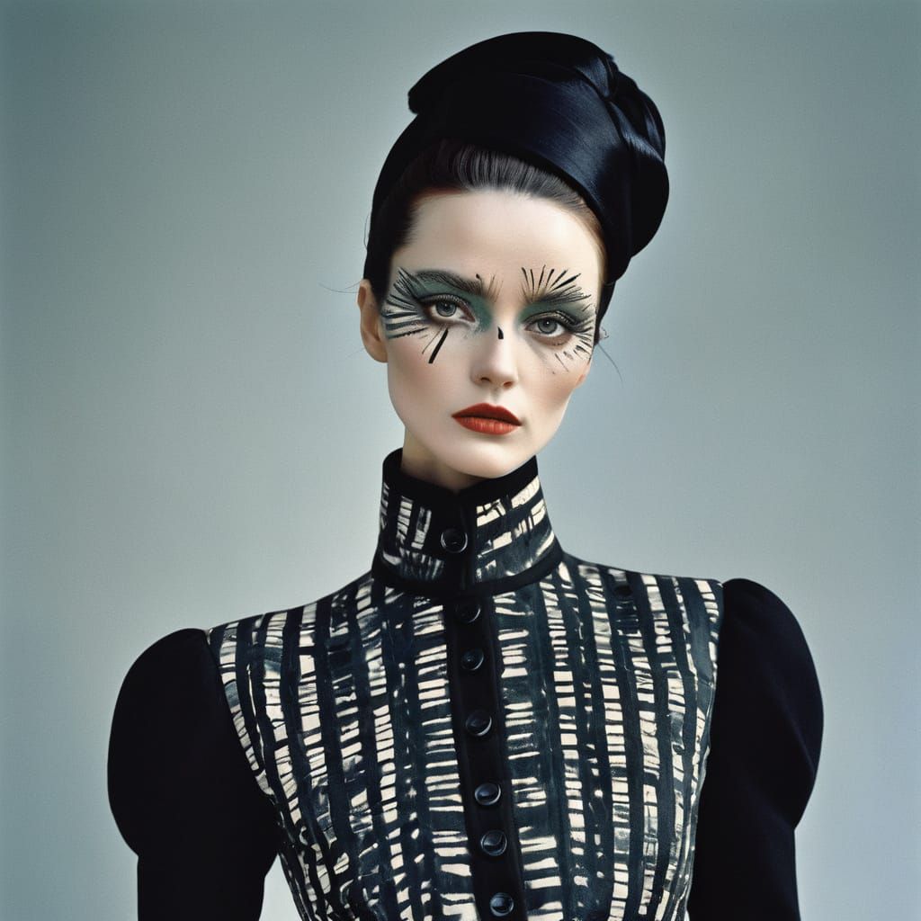 Woman in Avant Garde Modigliani-Inspired Fashion