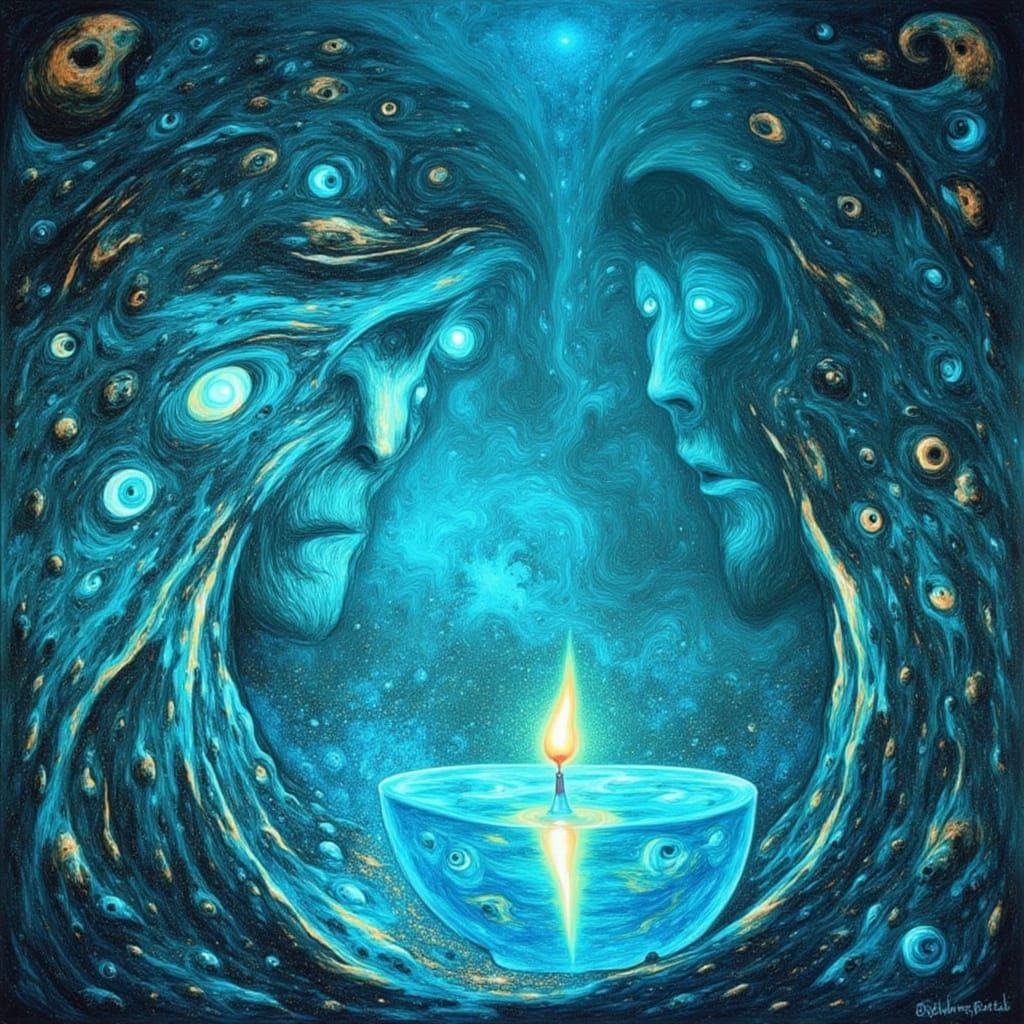 A Van Gogh-Inspired Portrait of a Contemplative Man