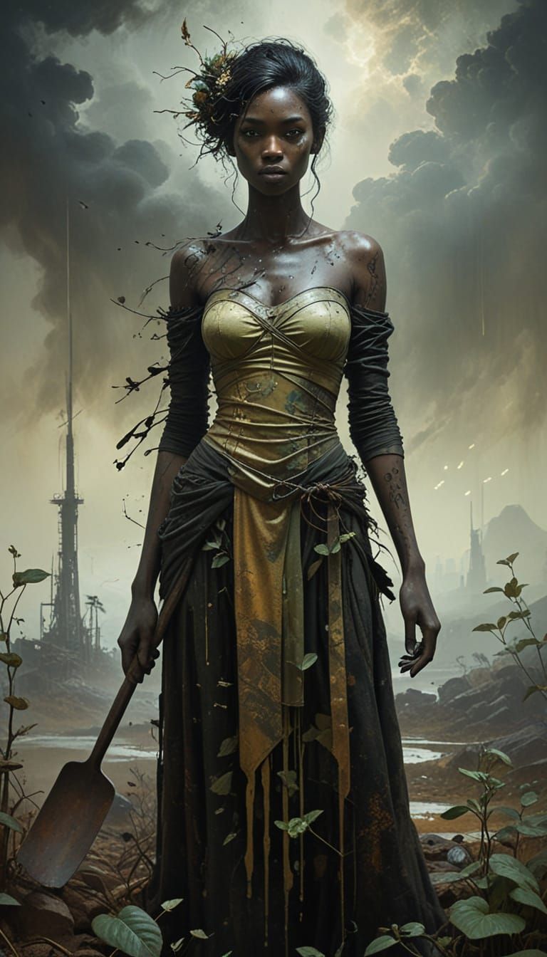 Forgotten Spatula in a Haunting, Desolate Landscape