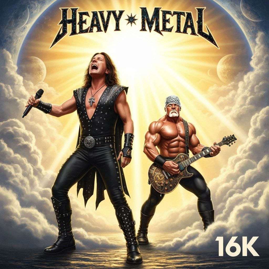 Heavenly Heavy Metal Album Cover in 16k