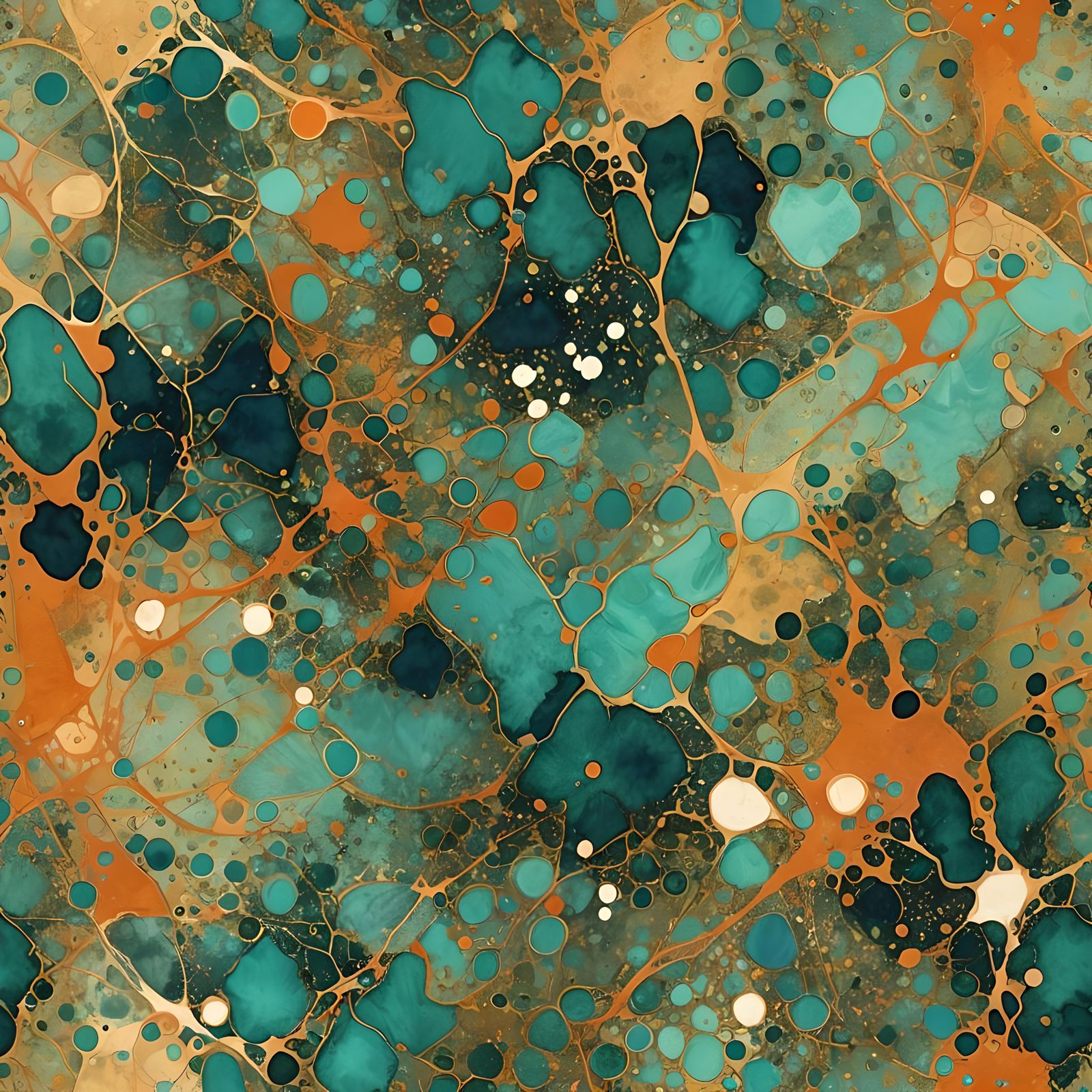 Ephemeral Effervescence: Abstract Art in Complementary Color...