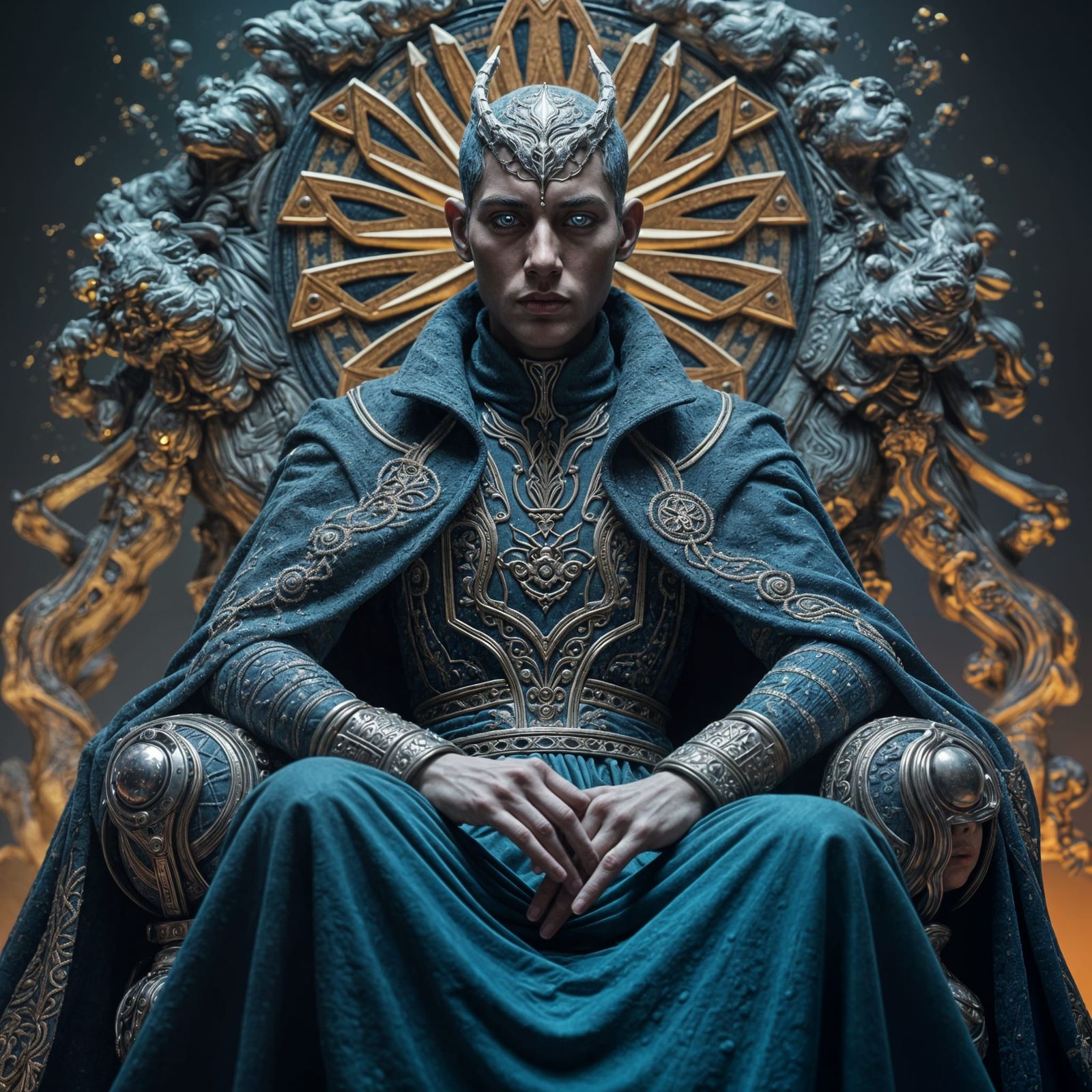 Supreme Alien King on Cosmic Throne