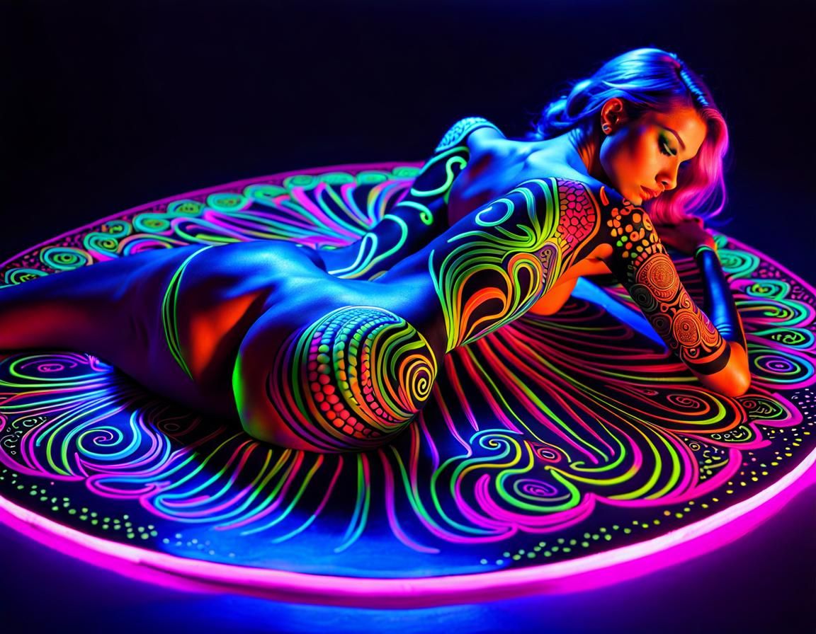 UV Bodypaint Tattoos in Blacklight, Concept Art