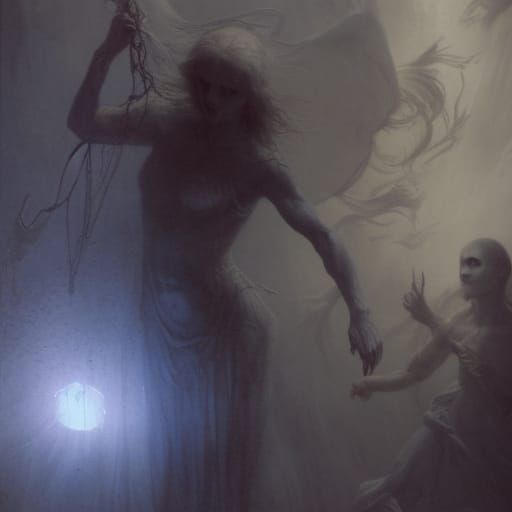 Horrific Afterlife Scene as Digital Painting