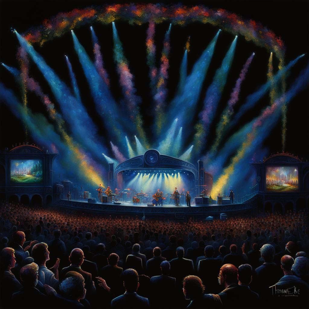 Phish Concert: Ethereal Fantasy in Hyperdetailed Style