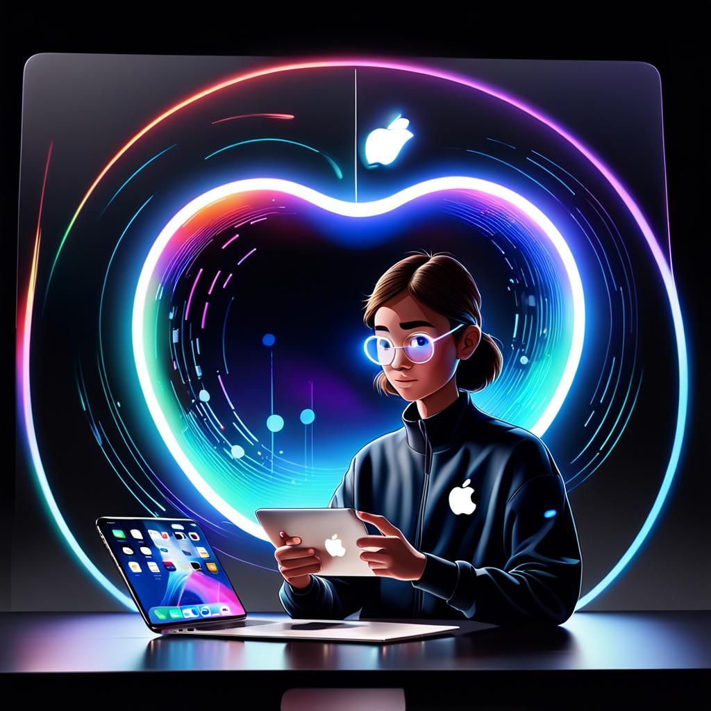 Apple's Innovations in Sleek, Futuristic 3D Art