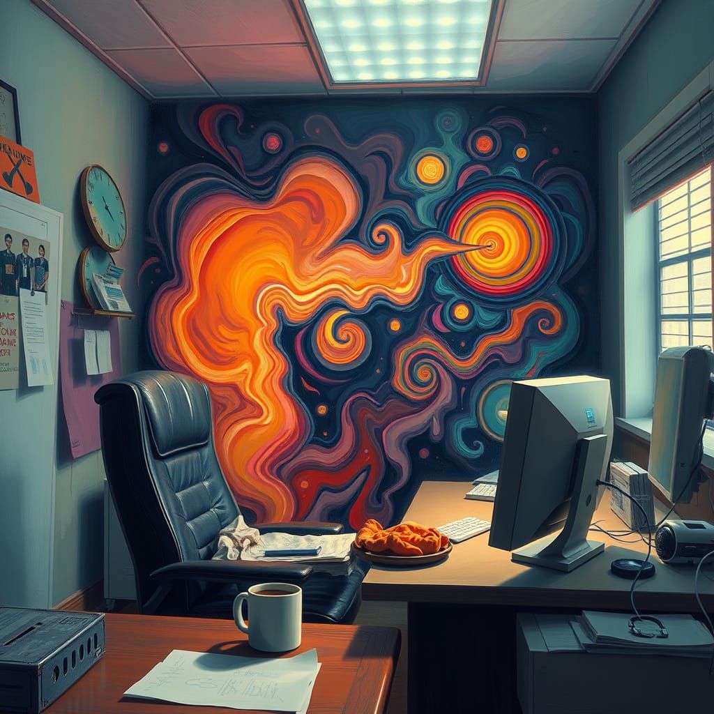 Surreal Office Worker's Monday Morning Masterpiece