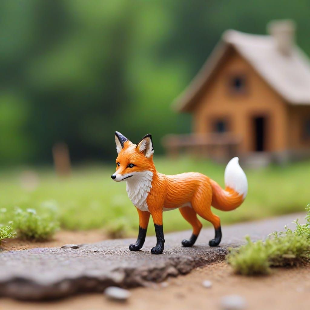 Adorable Miniature Whimsical Foxtrot Tilt-Shift