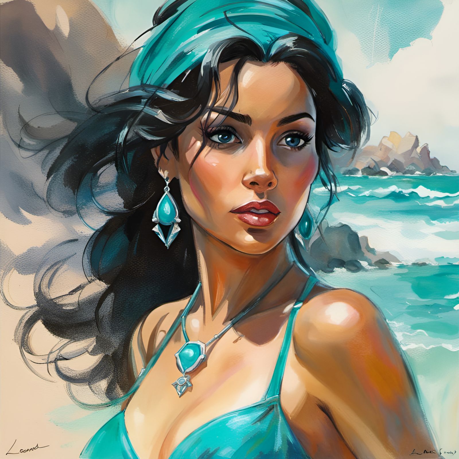 Princess Jasmine at the Beach: Renaissance Art