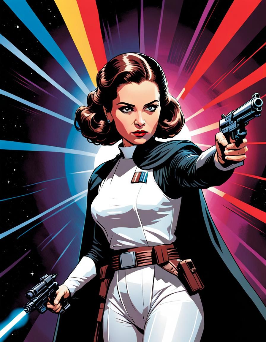Dark Side Leia Organa: 1960s Pop Art Comic