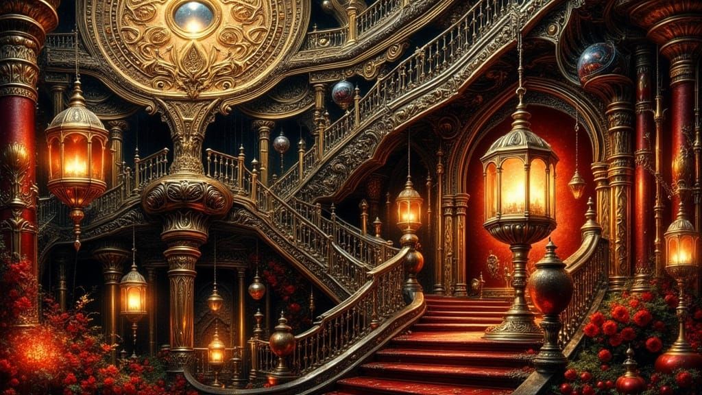 Mystical Lanterns in Ornate Venetian Style