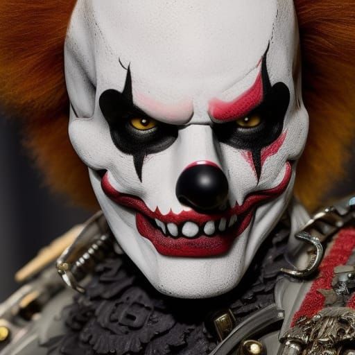 Detailed Bone-Skulled Clown