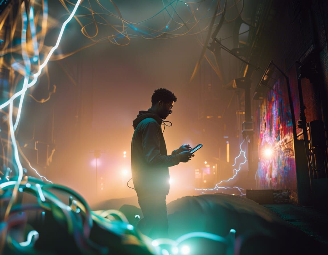 Technology Overload: A Street Art Scene