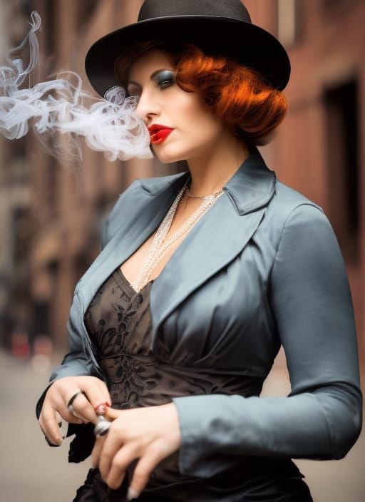 1920s Glamorous Gangster in New York City