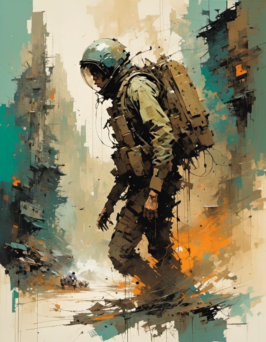 Blurred Figure Sprinting at Hyperspeed