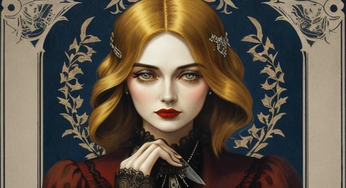 Roaring 20s Woman with Knife of Wonder