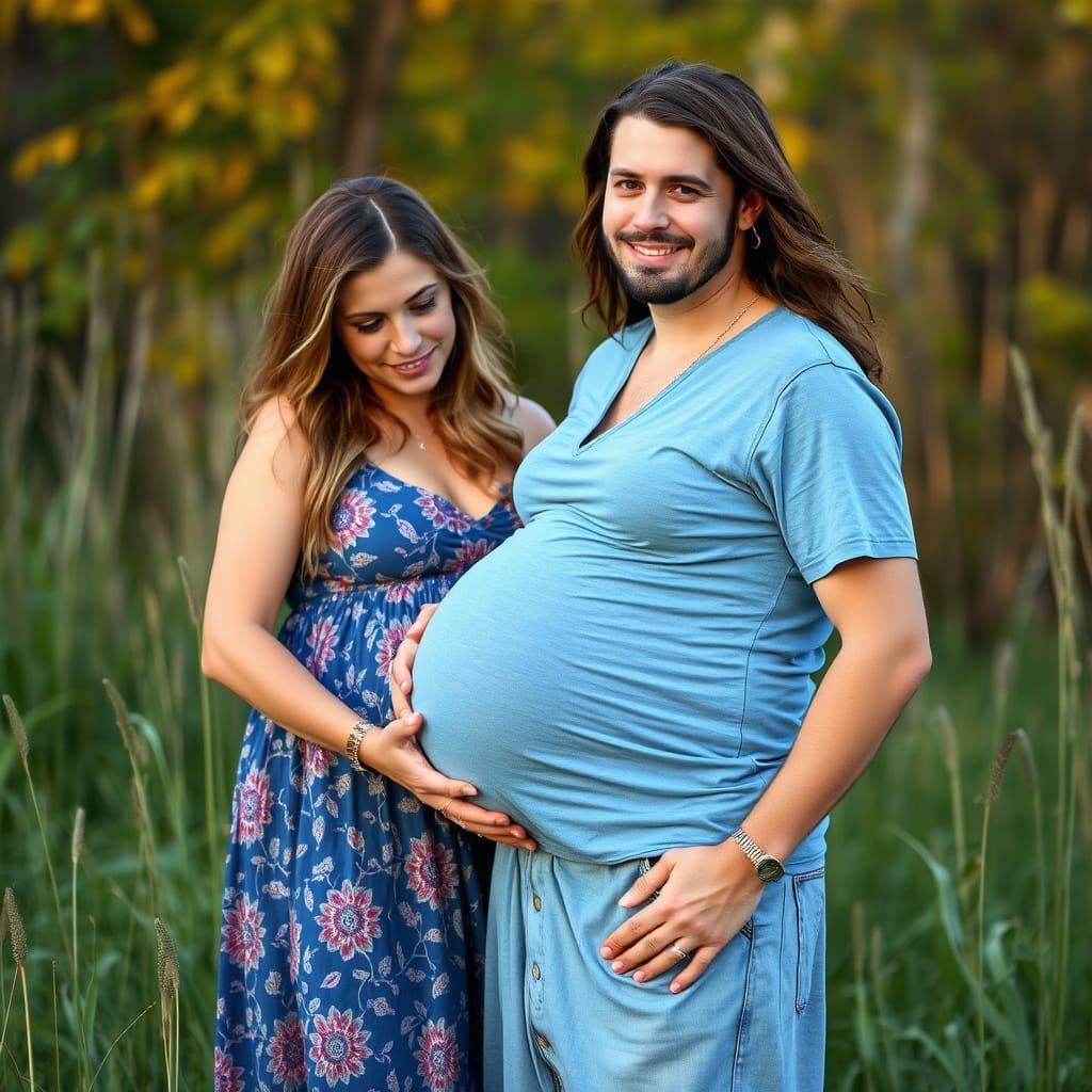 Pregnant Woman in the Nebraska Landscape