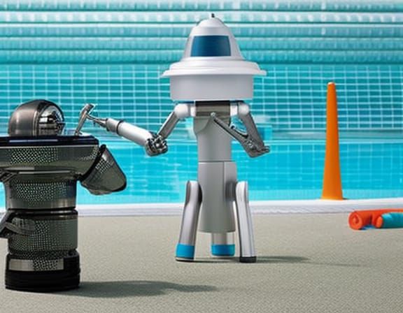 Humanoid Robot Designs Blueprints by Pool