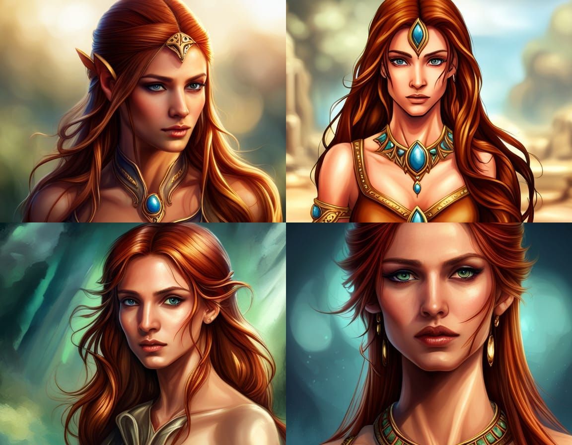 Indian Greek High Elf Empress Portrait