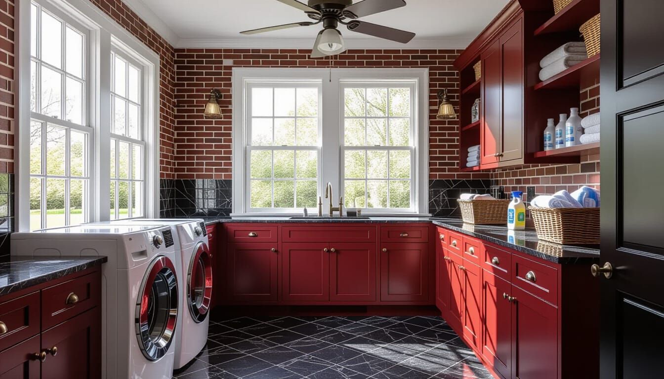 Victorian Laundry Room with Natural Light