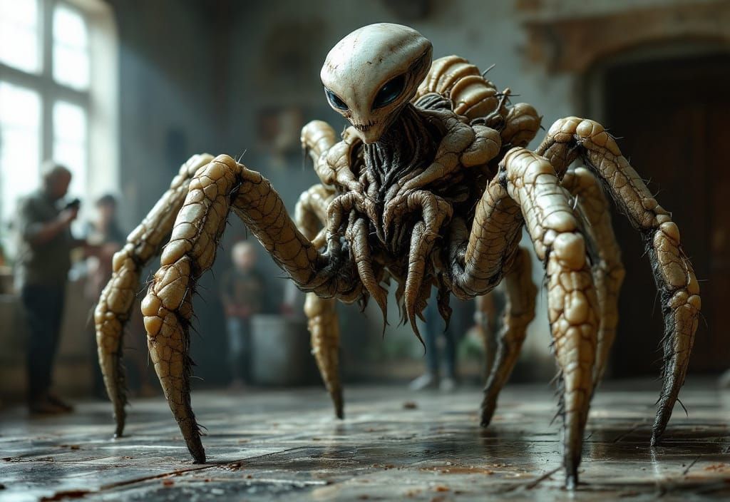 Alien Gentleman Meets Earthlings: An Indoor Family Gathering