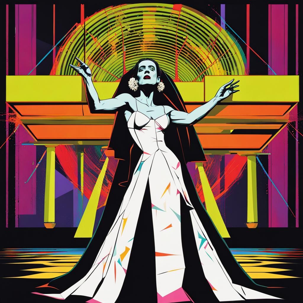Frankenstein's Bride: Pop Art Screen Print