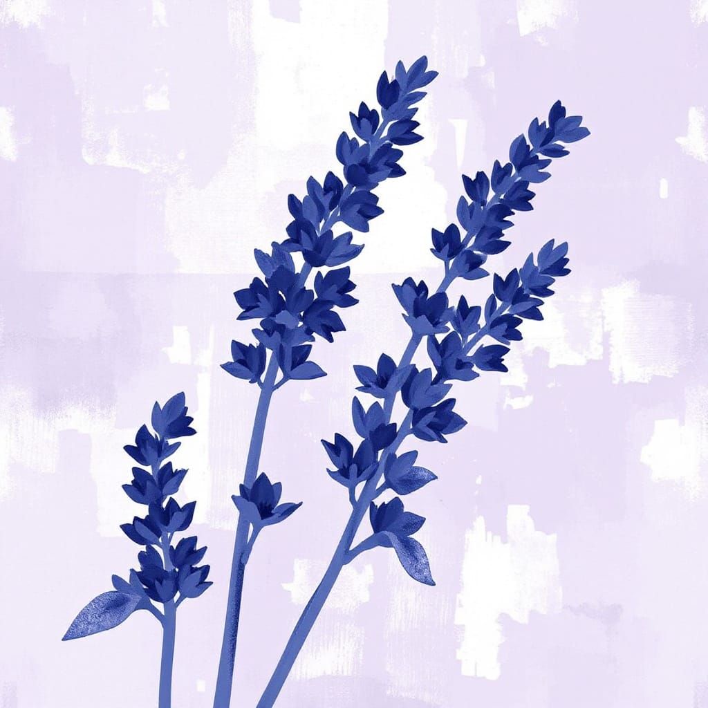 Abstract Lavender and Indigo Dreamscape