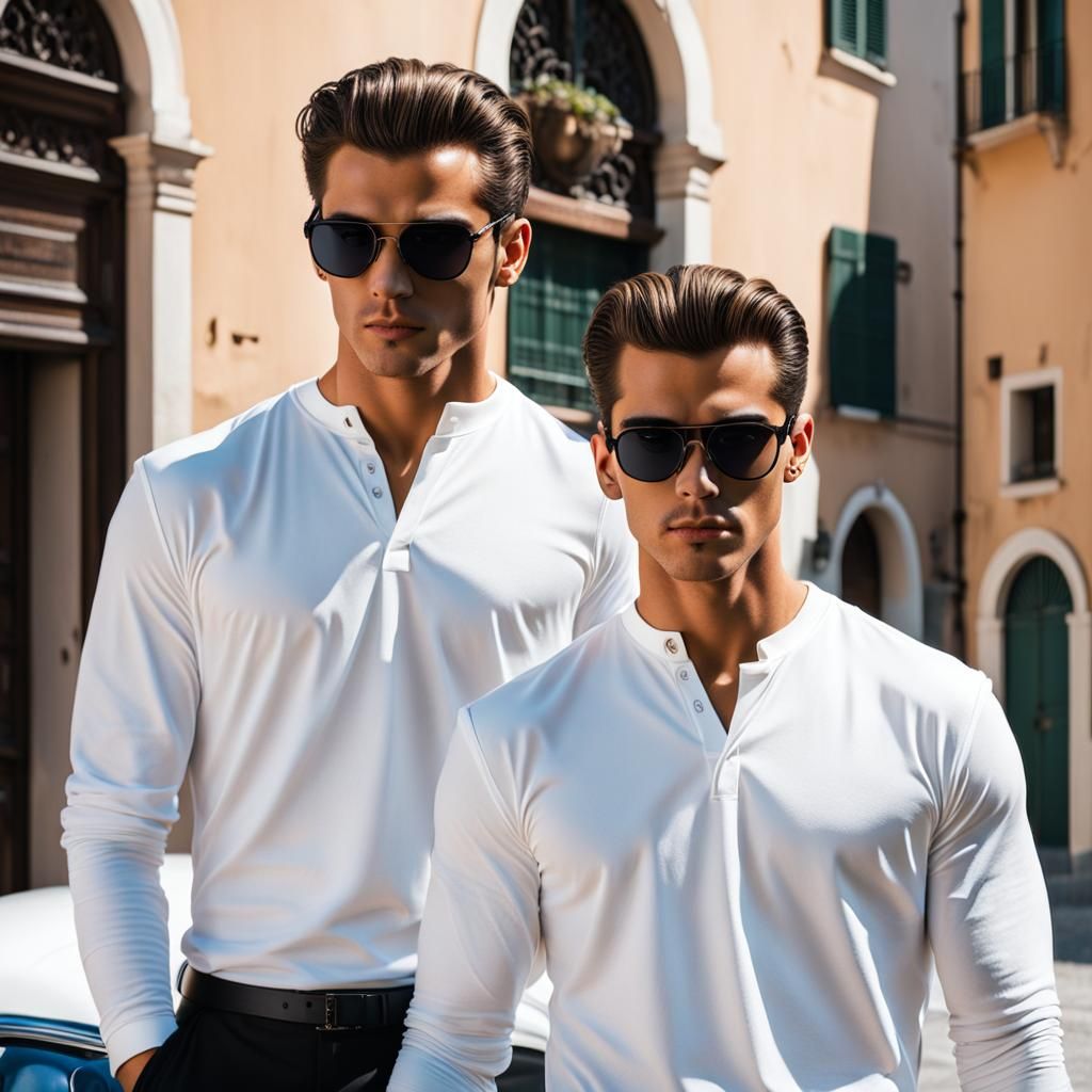 Italian Teenage Secret Agents in White T-Shirts