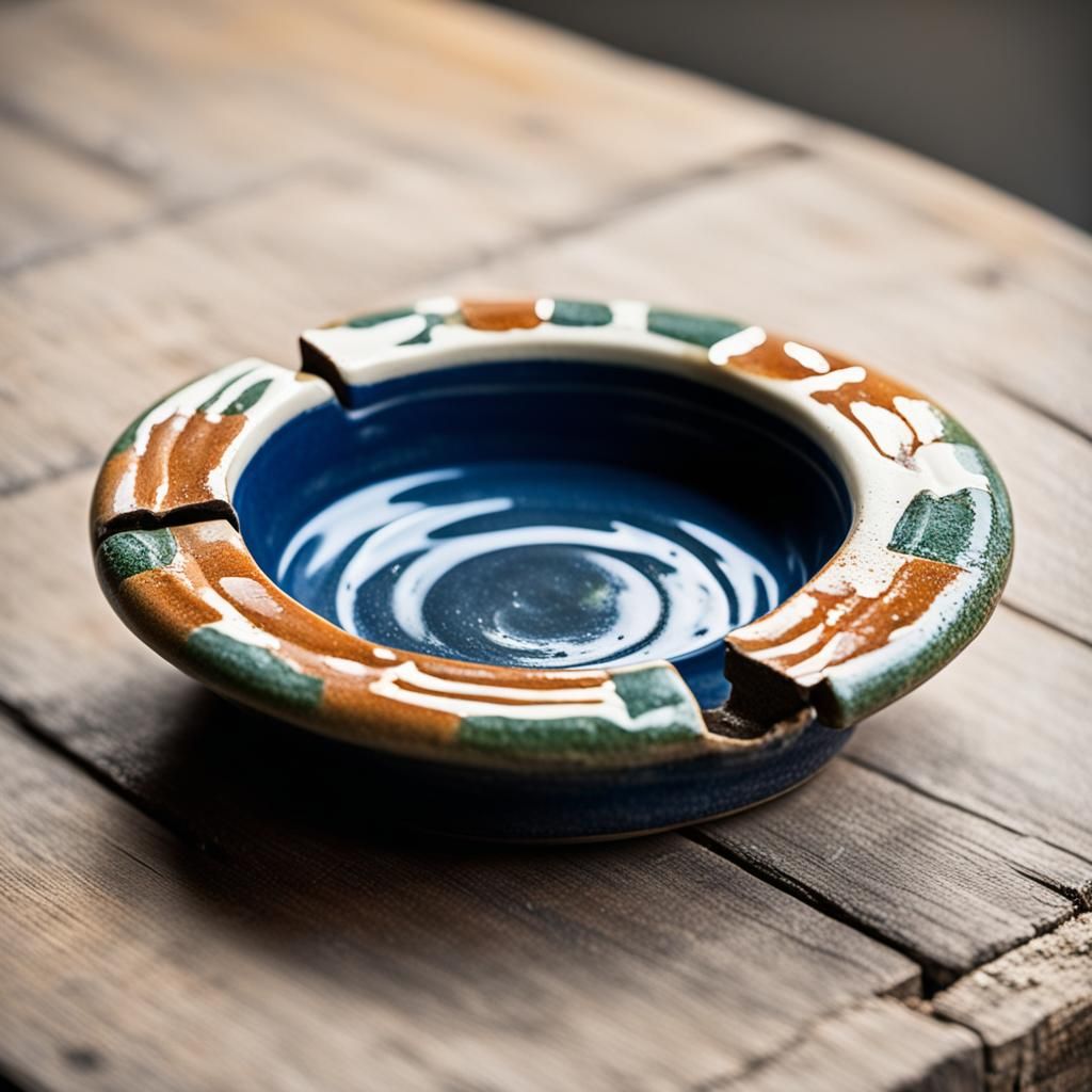 Child-Made Fired-Clay Ashtray, 1986