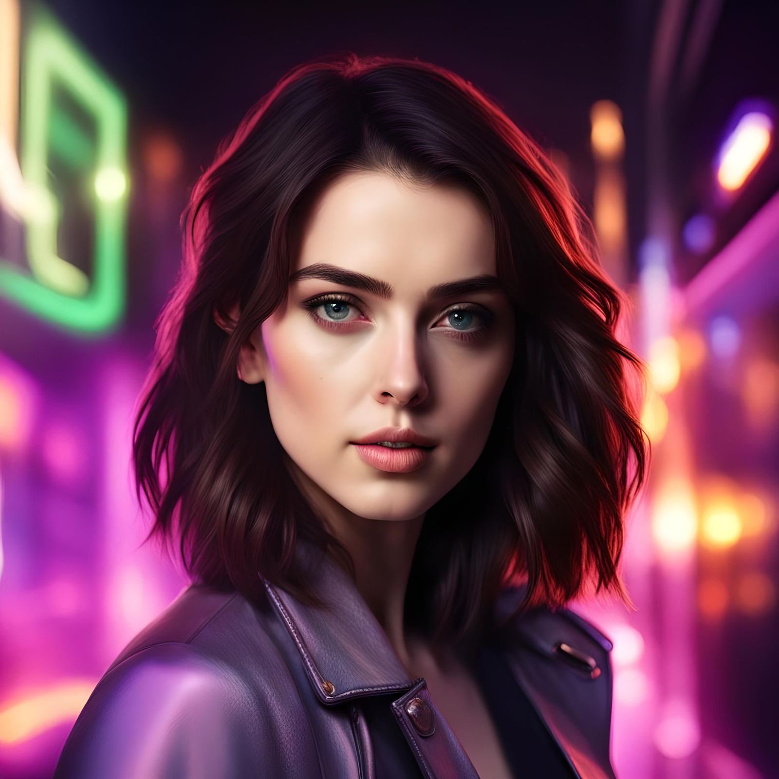Adelaide Kane Neon Portrait