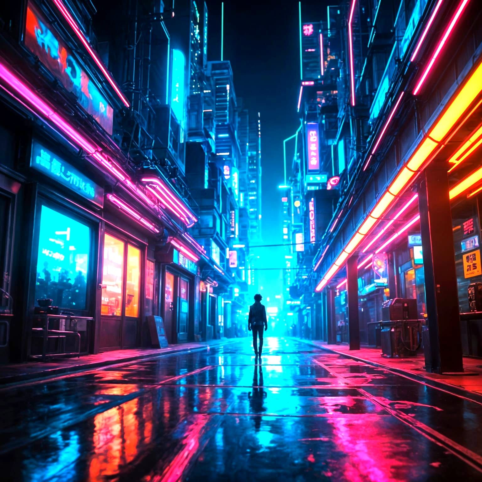 Spike Spiegel in Neon Cosmic Odyssey