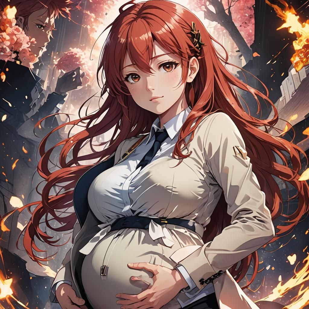 Anime Celebrity Portrait with Fantasy Pregnancy
