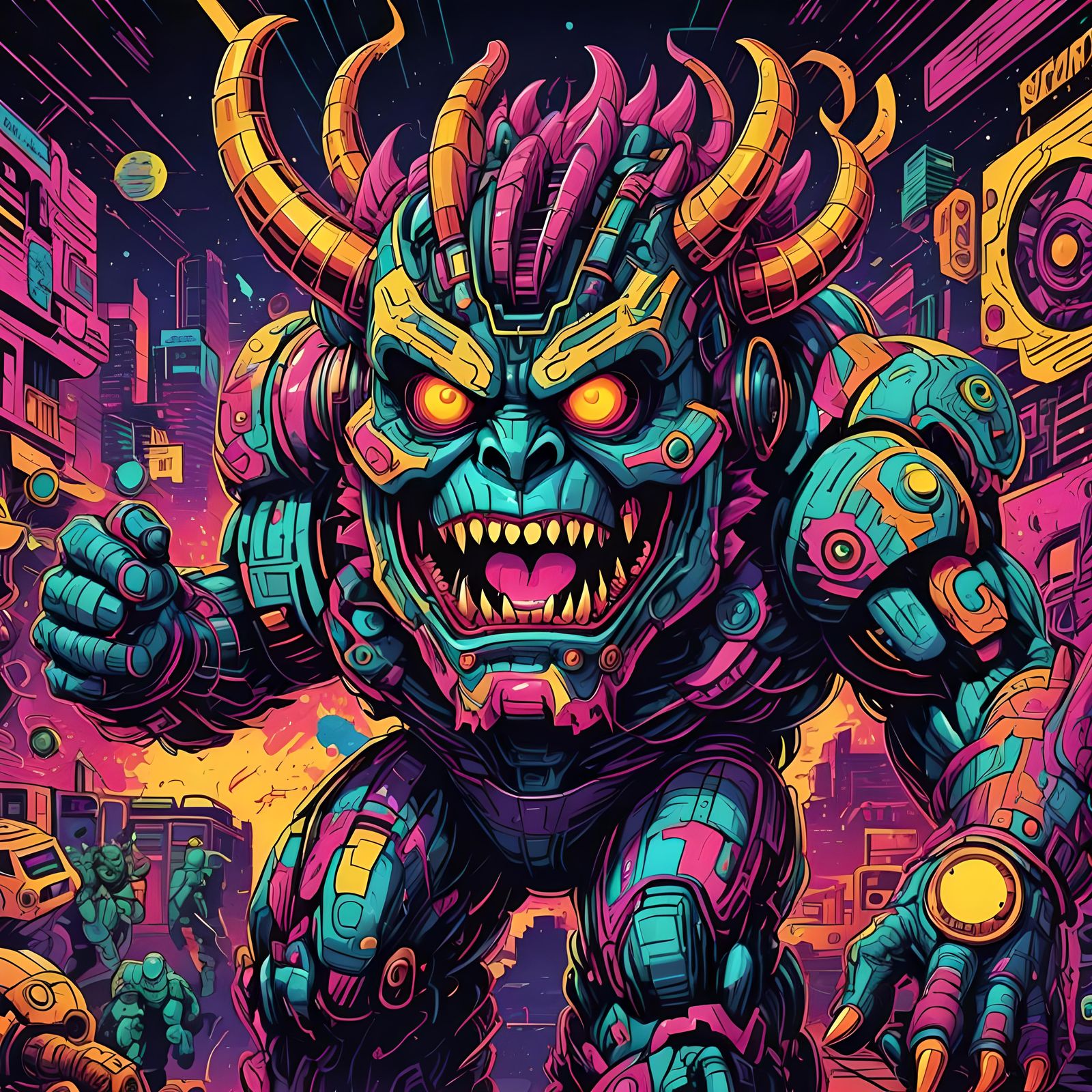 Monster in Jack Kirby Comic Style