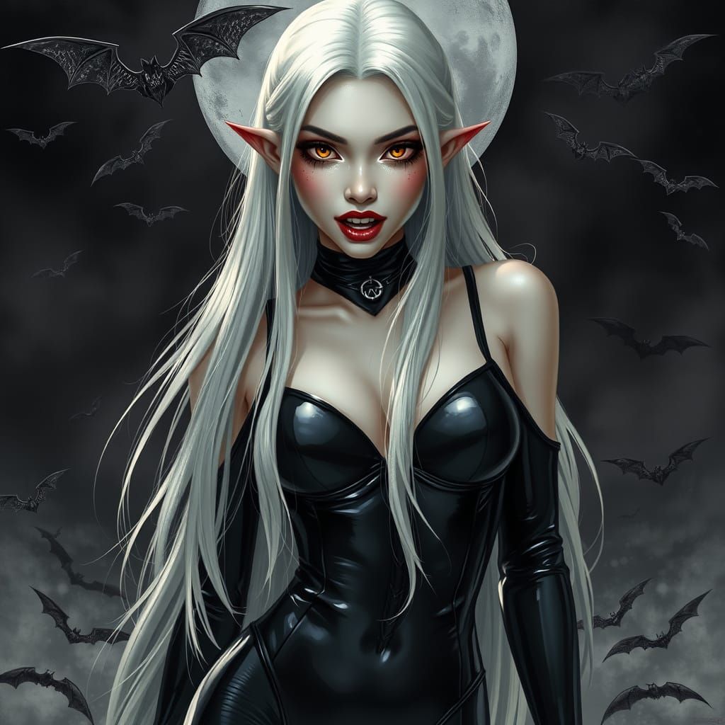 Thai Vampire in Dark Fantasy Hyperrealism