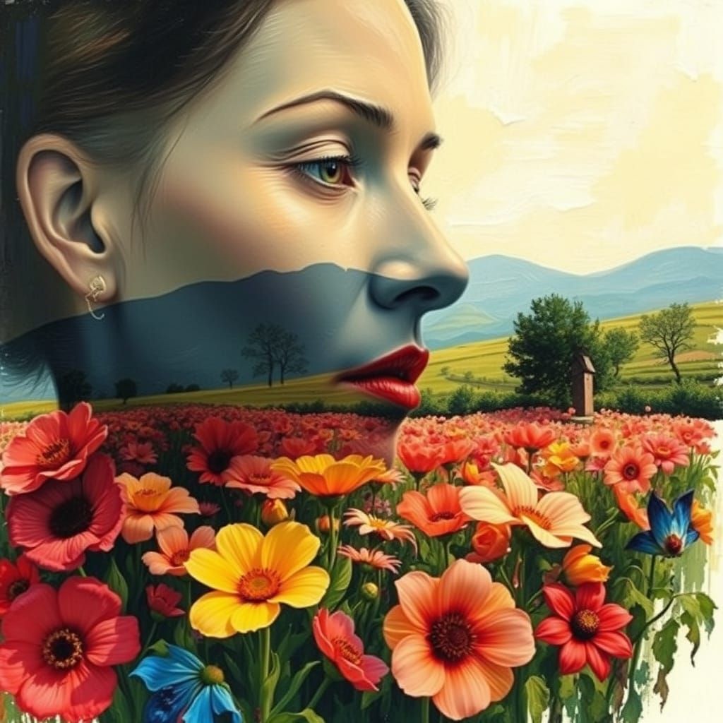 Vibrant Tribute to Motherhood in Expressionist Style