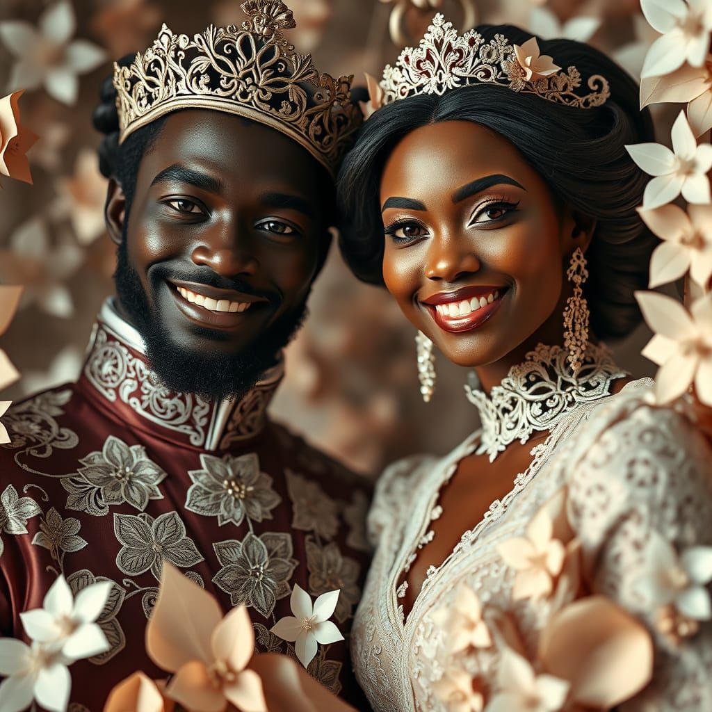 Elegant Baron and Baroness in Soft Focus Style