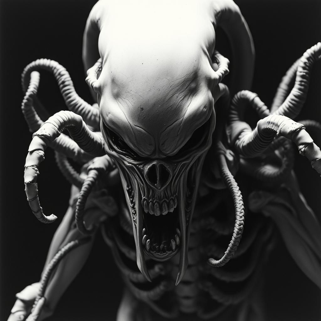 A picture of a Necronom (Alien III) after H. R. Giger in bes...